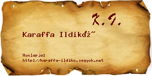 Karaffa Ildikó névjegykártya