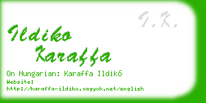 ildiko karaffa business card