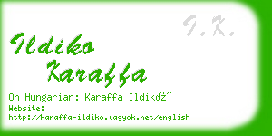 ildiko karaffa business card